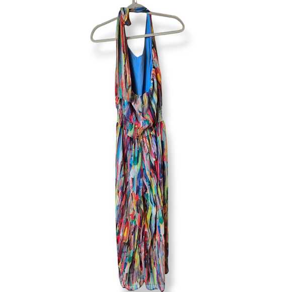 Jack Watercolor Multicolor Jumpsuit Size M Backless Flowy Colorful Wide Leg Boho - Picture 6 of 10